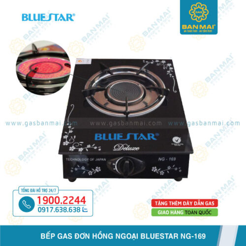 Bếp ga đơn hồng ngoại Bluestar NG-169 mặt kính chính hãng