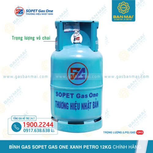 Bình Gas SOPET Xanh Petrolimex 12kg chính hãng