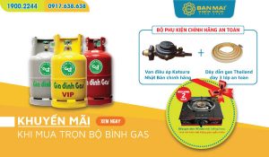 Khuyến mãi mua bộ bình gas tặng bếp gas đơn