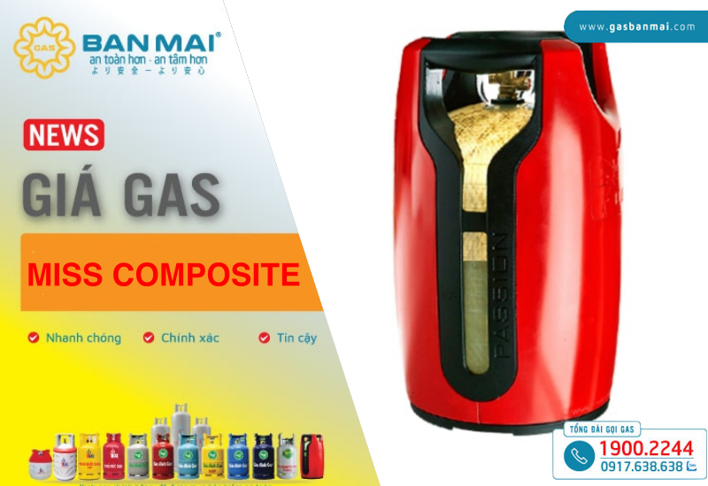 giá bình gas Miss Composite 12kg