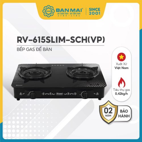 Bếp gas Rinnai RV-615Slim-SCH(VP) mặt kính SCHOTT