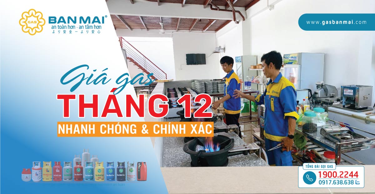 Giá ga tháng 12/2024 không biến động