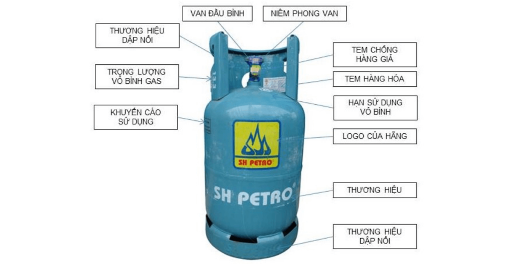 Cấu tạo bình gas 12kg